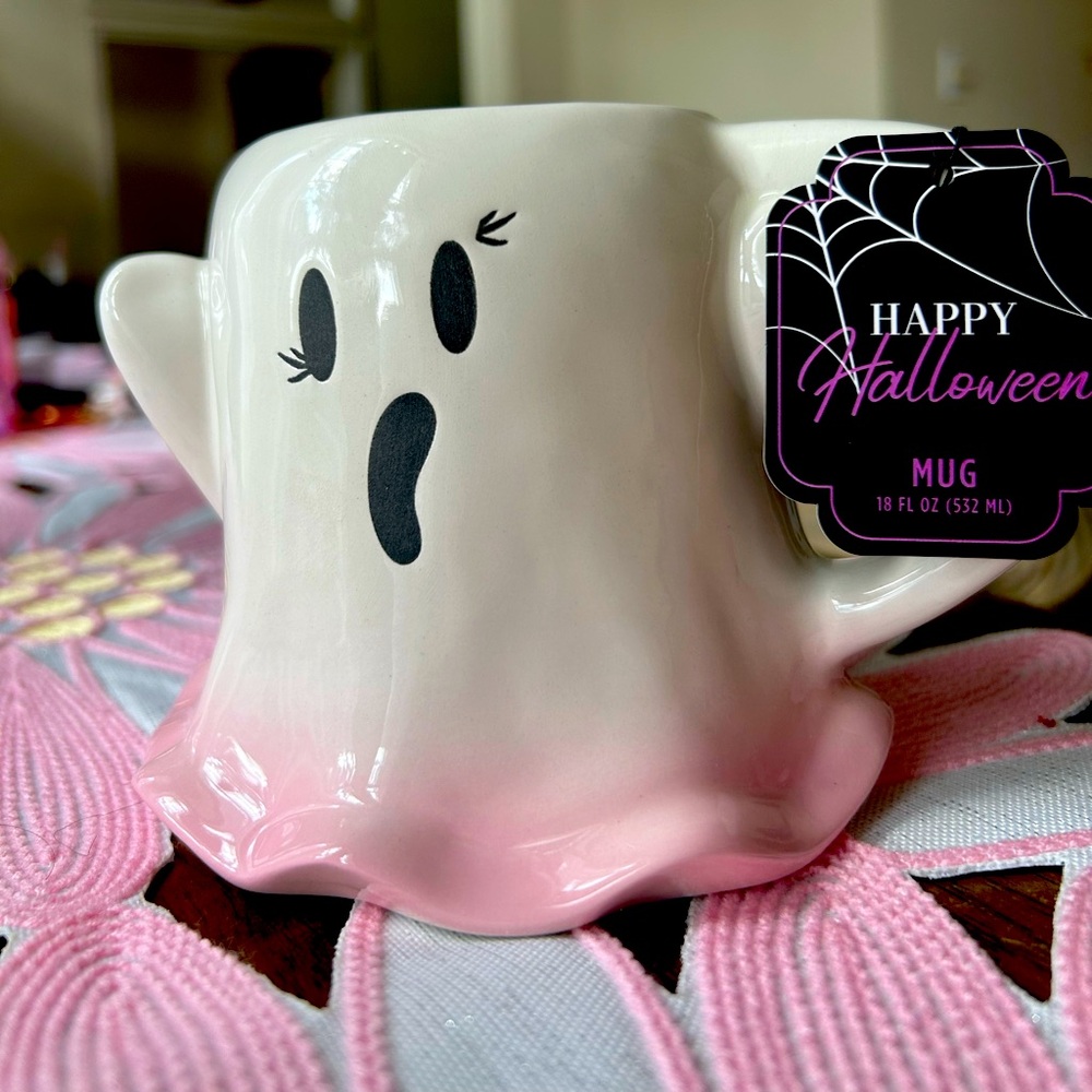 18 fl oz Halloween Ghost ceramic mug
